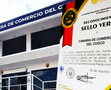 Cámara de Comercio del Cusco logra reconocimiento "Sello Verde" por cumplir políticas de ecoeficiencia